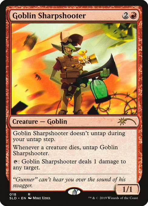 (018)《ゴブリンの名手/Goblin Sharpshooter》[SLD] 赤R